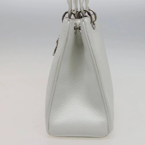 Christian Dior Diorissimo Hand Bag Leather 2way White Auth am6412AV - Picture 4 of 15